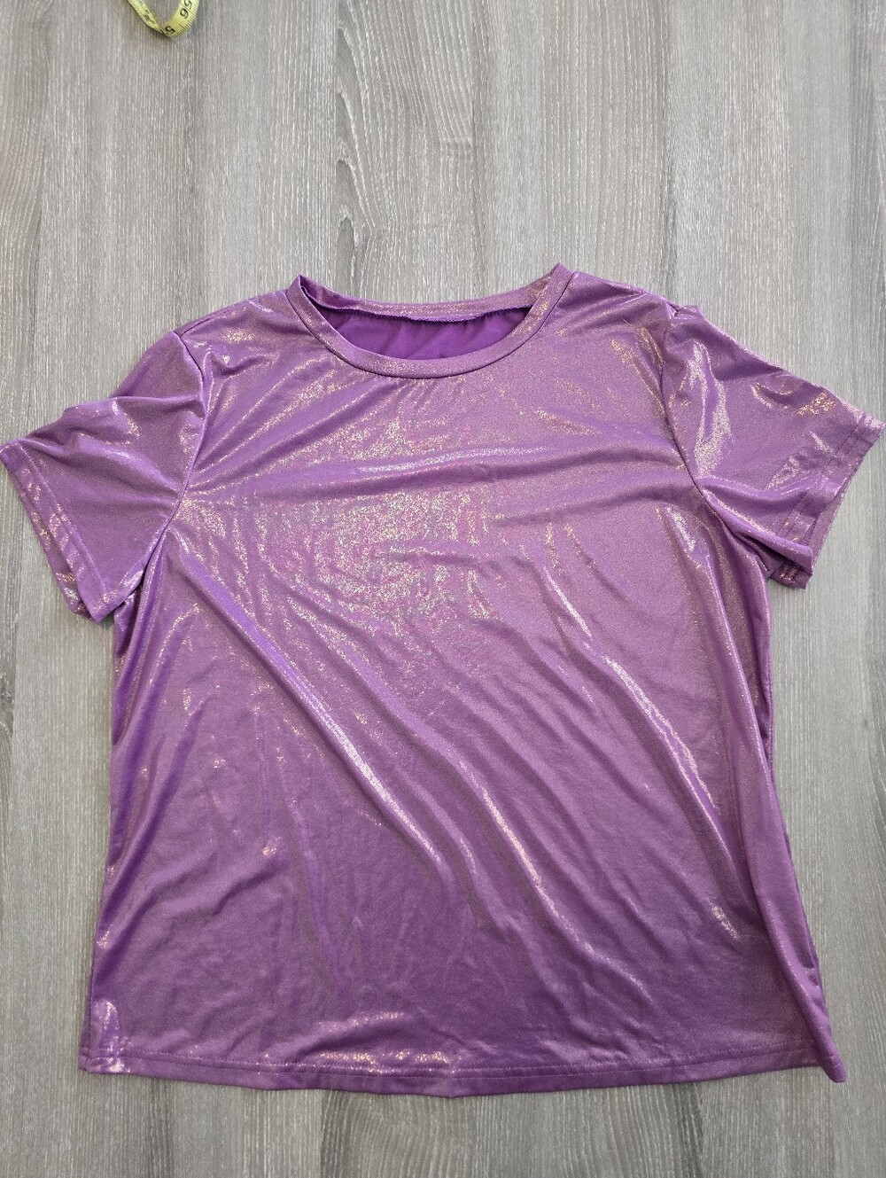 Shimmery Purple Short Sleeve Top